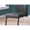 thumbnail image 2 of Monarch Specialties Dining Chair, Set Of 2, Side, Upholstered, Kitchen, Dining Room, Pu Leather Look, Metal, Grey, Black, Contemporary, Modern, 2 of 4