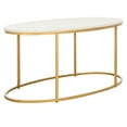 thumbnail image 4 of SAFAVIEH Coffee Modern Round Marble Coffee Table, White/Gold, 4 of 10