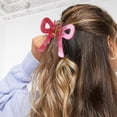 thumbnail image 2 of 1 paquete de pinzas grandes para el cabello de 8,5 cm para mujeres y niñas, para cabello grueso, pinzas grandes y coloridas, pinzas dobles para coleta, 2 of 4