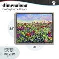thumbnail image 4 of Stupell Industries Contemporary Hot Summer Blooms Brown Floating Frame Canvas Art, 31 x 25, by Lee Ann Zirbes, 4 of 8