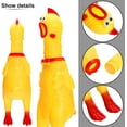 thumbnail image 3 of 6 Pack Rubber Screaming Chicken Toy Yellow Rubber Squeaking Chicken Toy Novelty And Durable Rubber, 3 of 5