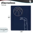 thumbnail image 4 of Stupell Industries Contemporary Basketball Lines Contour Canvas Art, 30 x 40, by Marcus Prime, 4 of 8