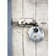 Padlock, Keyed Alike, Partially Hidden Shackle, Disc Stainless Steel Body, Steel Shackle