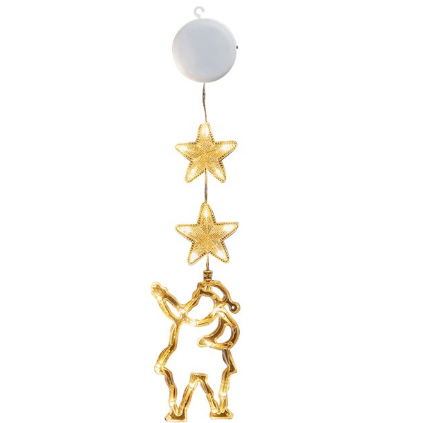 Lámpara LED Con Ventosa Cortina Navidad Cálida 3 Color Blanco