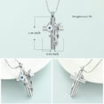 thumbnail image 2 of Prayer Cross with Sunflower and Hummingbird Stainless Steel Cremation Jewelry for Ashes Holder Urn Necklace for Ashes of Loved One, 2 of 5