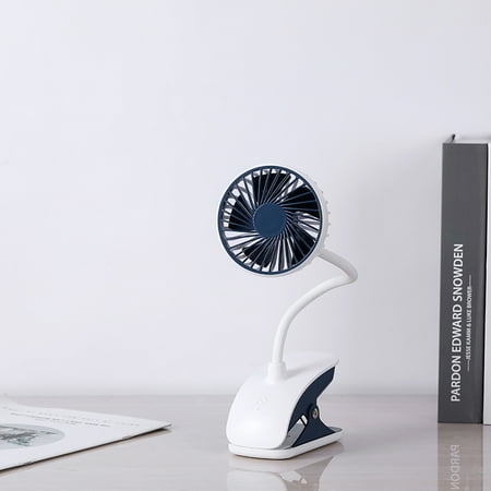 Variety clip fan, portable hand-held collapsible soft neck fan, large wind office silent desktop clip fan, small table fan（dark