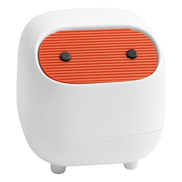 Lindo Pequeño Bote Basura Almacenamiento La Casa Desktop Bin Press Tipo Doble Capa para Tocador Baño