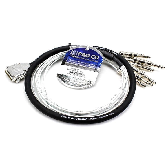 Cable Analógico Patch Snake DB25/TRS Proco DA88BQ-5 1.5 m