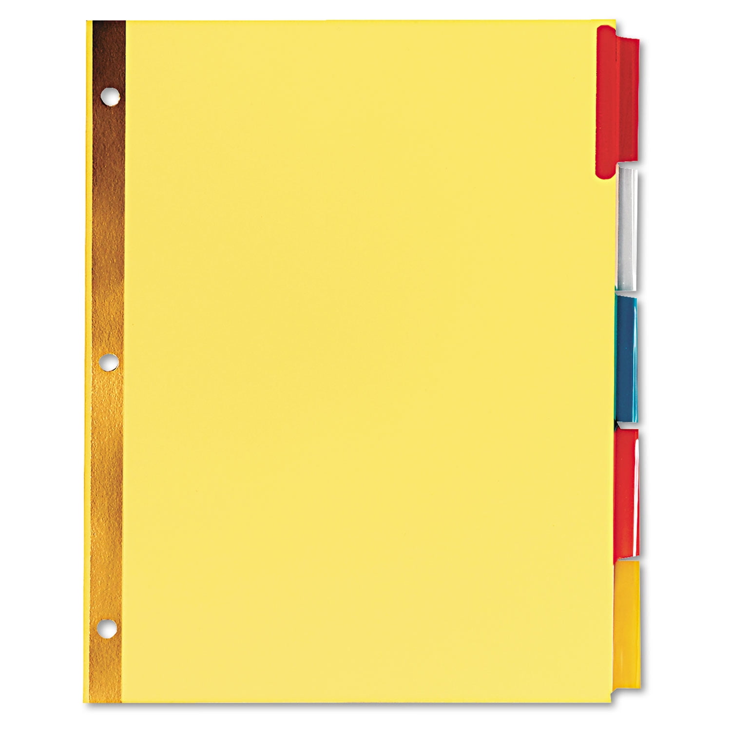 UNIVERSAL Extended Insert Indexes Assorted Color 5Tab Letter Buff 6