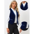 thumbnail image 2 of DARING DIVA Women's V Neck Retro Velvet Racerback Steampunk Vest XL Dark Blue, 2 of 6
