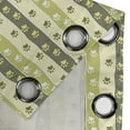 thumbnail image 4 of Ambesonne Dog Lover Grommet Curtain, Vertical Foot Print, 50" x 108", Yellow Green Pale Yellow, 4 of 6