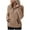 Coffee, variant on Womens 1/4 Zip Sherpa Blouse Fleece Pullover Oversized Sweatshirt Fuzzy Jacket Wintet Thick Tops with Pocket Khaki L Fashion