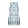 thumbnail image 6 of Summer Maxi Skirts for Women Satin Fashion Boho Long Skirt Trendy Floral High Waist A Line Beach Skirt Vacation Outfit Light Blue M, 6 of 7