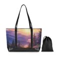 thumbnail image 7 of FORMRS Canvas Laptop Tote Bag for Women with 15.6" Computer Compartments Shoulder Handbag, Beautiful Mountain, 7 of 7