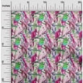 thumbnail image 2 of oneOone Georgette Viscose Fuschia Pink Fabric Birds Craft Projects Decor Fabric Printed By The Yard 42 Inch Wide, 2 of 4