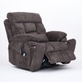 thumbnail image 3 of Senior Electric Lift Recliner Chair with Heating & Massage, 180° Flat Lay, Dual OKIN Motors, 2 Cup Holders & Remotes, High-Density Foam Comfort, 3 of 9
