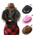 thumbnail image 2 of Dog Cowboy Hat with Adjustable Rope Fashion Photo Prop Pet Halloween Christmas Street Hat Dog Accessories, 2 of 8