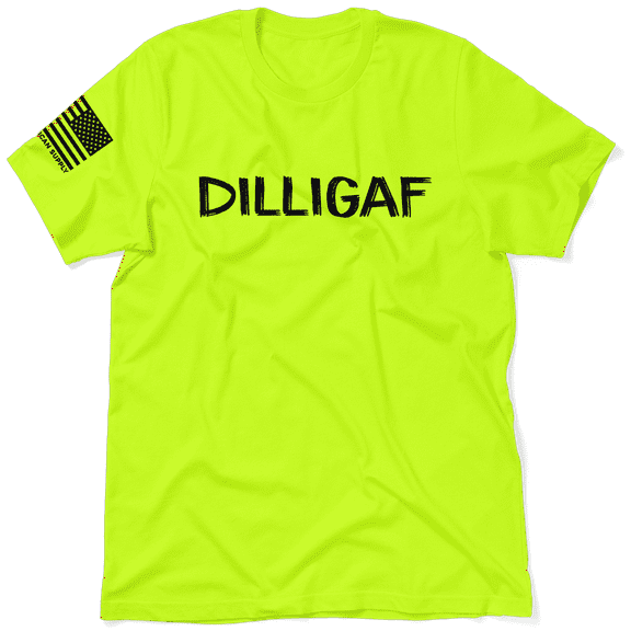DILLIGAF - Safety Yellow T-Shirt