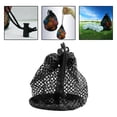 thumbnail image 3 of Bolsa de red negra para pelotas de golf, con cierre de cordón, para tenis y deportes. Capacidad 12 bolas, 3 of 9