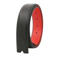thumbnail image 1 of Belt without Buckle, PU Leather Belt Waistband, 125cm Adjustable Western Belt Replacement Belt Strap for Halloween Unisex Dress up Stage Props black red, 1 of 7
