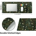 thumbnail image 7 of Black Aesthetic Vintage Botanical Gaming Mouse Pad XL Cute Forest Green Plant Nature Floral Extended Large Big Mousepad Non-Slip Stitched Edge Long Mat for Desk Office Computer,31.5×11.8 in, 7 of 7