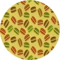 thumbnail image 1 of Ahgly Company Indoor Round Patterned Banana Yellow Area Rugs, 4' Round, 1 of 6
