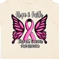 thumbnail image 4 of Inktastic Breast Cancer Awareness Hope and Faith with Butterfly Ribbon Girls Toddler T-Shirt, 4 of 5