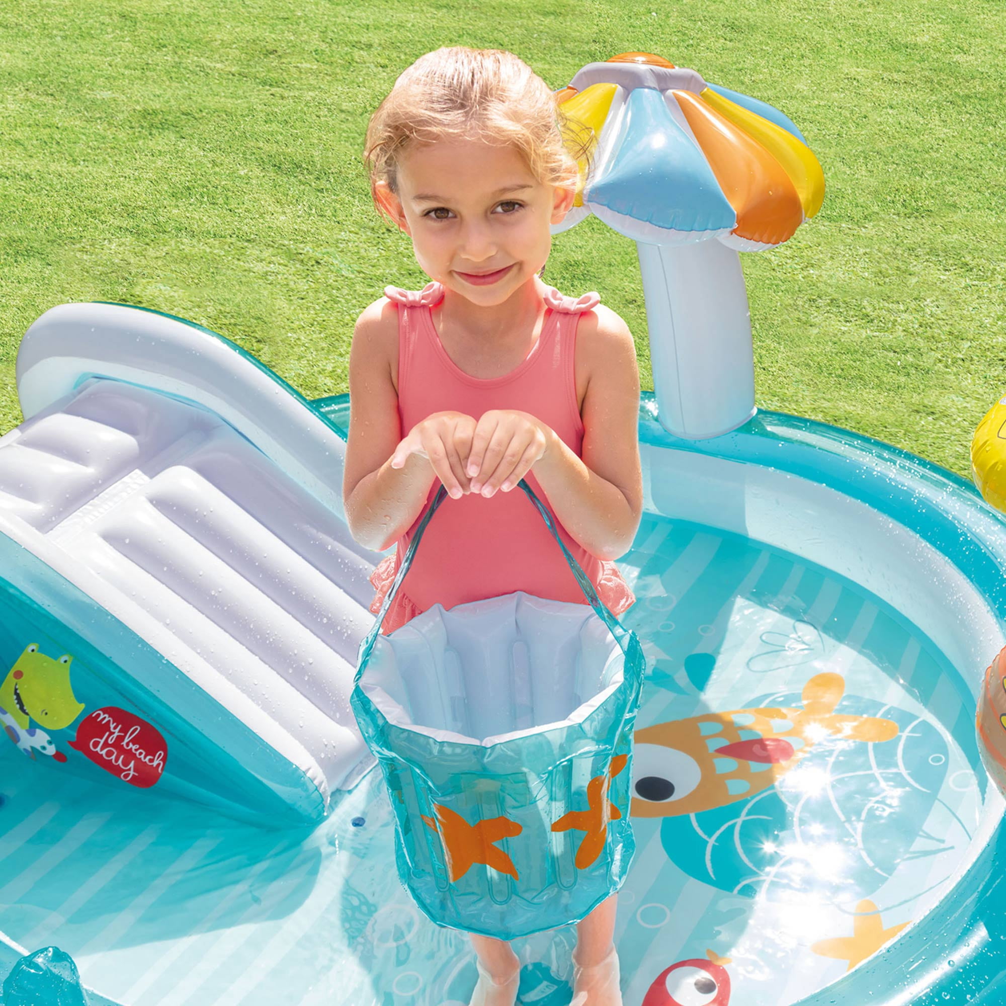Intex Gator Outdoor Inflatable Kiddie Pool Water Play Center (3 Pack)