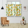 thumbnail image 2 of Orange Leaves Fruit Kitchen Curtains - Nature Cafe Farmhouse Small Short Tier Window Curtains for Bathroom Living Dining Room Decor Rod Pocket Window Drapes 36 Inch Length Set 28"x36", 2 of 5