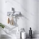 thumbnail image 5 of Organizador de pared elegante, gancho adhesivo de pared con múltiples funciones para tus artículos esenciales diarios (blanco), 5 of 8