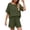 Army Green#women two piece pants outfits, variant on Moxiu Short Sets Women 2 Piece Outfits Casual Comfy Cotton Crew Neck Short Sleeve T Shirt and Shorts Gauze Lounge Vacation Set Green,S