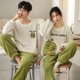 thumbnail image 5 of Pijama de pareja de vellón coral para hombre y mujer, otoño e invierno, con dibujos animados, forro polar, franela gruesa y cálida, traje de manga larga para el hogar, 5 of 6