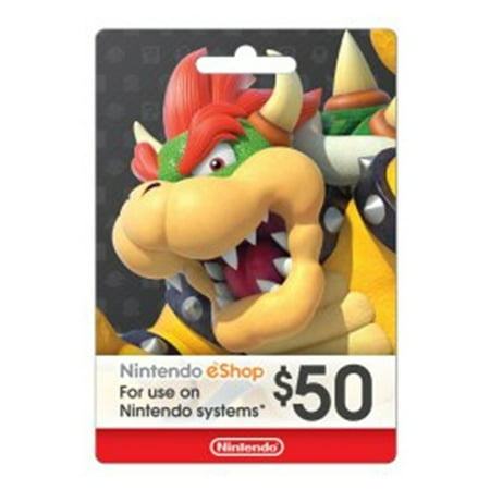 Physical Nintendo eShop $50 Card - Bowser