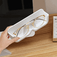 thumbnail image 2 of Glasses Organizer Wall Mounted Sunglasses Display Rack Wardrobe Decoration Storage Box Gray, 2 of 7