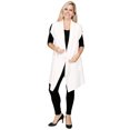 thumbnail image 2 of Le Moda Women’s Pocketed Open Front Fleece Vest Cardigan One Size Fits All, 2 of 9