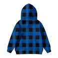 thumbnail image 4 of Girls And Boys Autumn And Winter Color Round Neck Long Sleeved Pocket Sports Casual Children Hooded Sweatshirt,children's checkered sweatshirt features regular sleeves, a hooded collar and pockets, 4 of 4