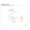 thumbnail image 2 of Kingston Brass KF43104CTL 1/2" FIP x 3/8" OD Comp Angle Stop Valve, Raw Brass, 2 of 2