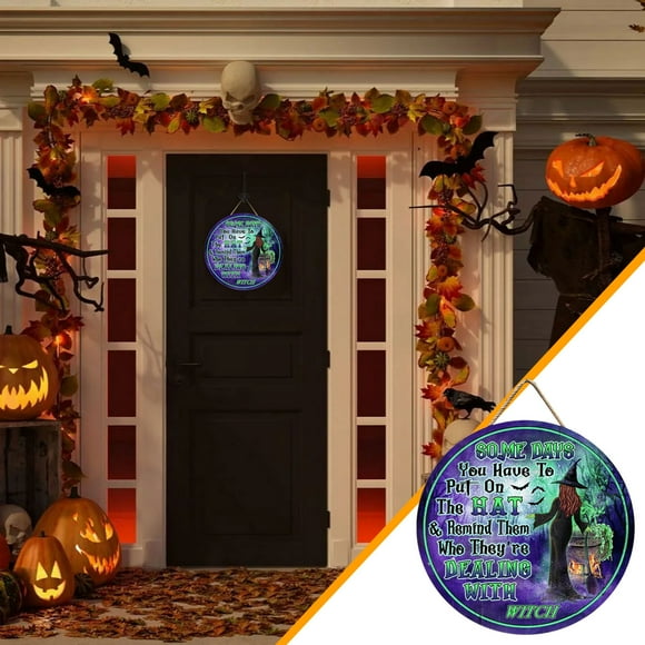 Dianli Autumn Promotion Halloween Door Sign I Smell Children Hanging Sign For Front Door Rustic Wooden Door Hangers Door Flyer top picks