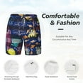thumbnail image 5 of Balery Sea Inhabitans and Herb Mens Swim Trunks Swim Shorts for Men Quick Dry Inseam Beach Shorts with Compression Liner Pocket-Medium, 5 of 9