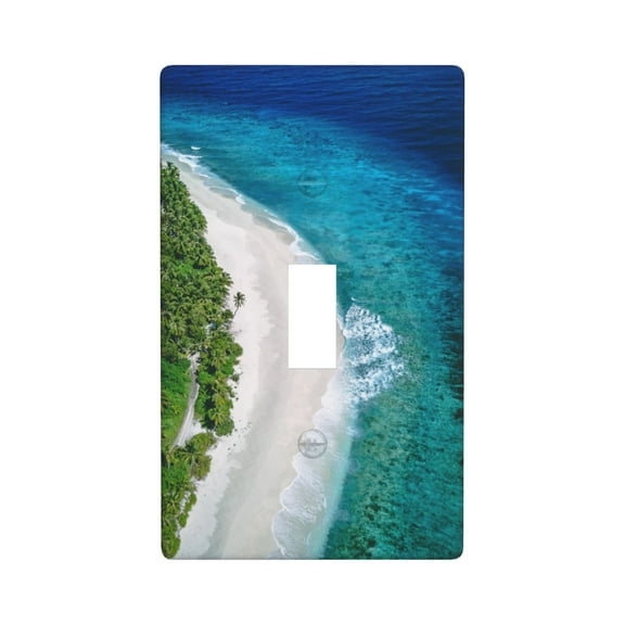 beach and ocean Light Switch Cover Plates Single Toggle Wall Plate, Decorative 1-Gang Christmas Decor Lightswitch Cover