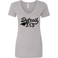 thumbnail image 3 of Inktastic Detroit 313 Women's V-Neck T-Shirt, 3 of 5