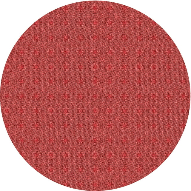 Ahgly Company Tapis d'Intérieur Lavable en Machine Carré Rouge, 3 Pieds Carré