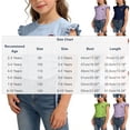 thumbnail image 3 of Auroural Toddler Girls Summer Clothes 5T Girls Ruffle Sleeve Drawstring Crop Tops with Cute Embroidery - Casual Summer T-Shirt for Kids 2-10 Years, 3 of 7