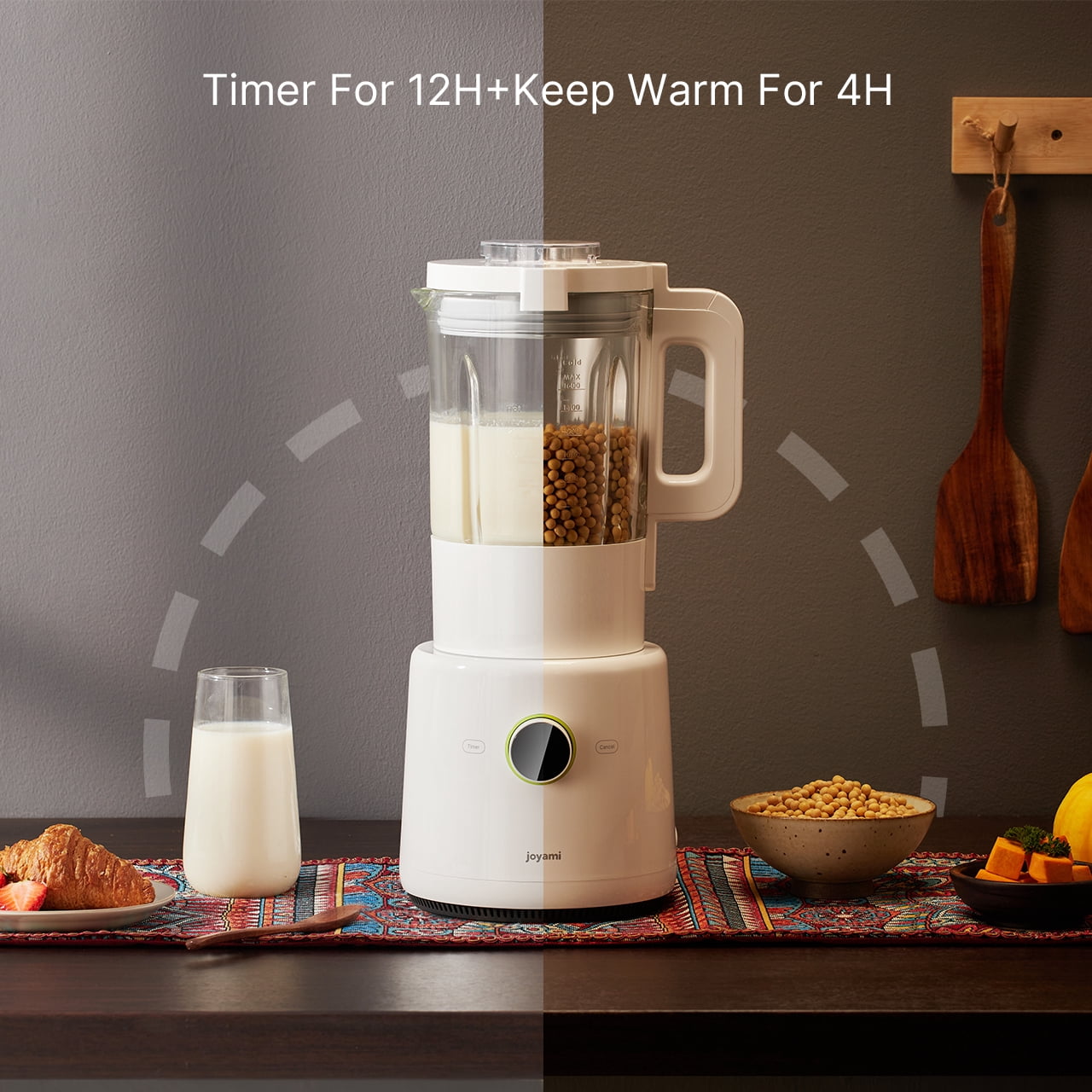 JOYAMI Countertop Food Blender, Hot Soup Maker, Mijia App Control