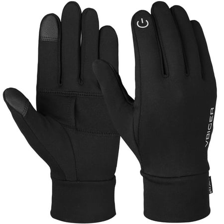 Vbiger Winter Warm Texting Gloves Cold Weather Casual Gloves for Men and Women, Black, M