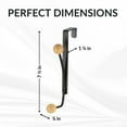 thumbnail image 4 of Over The Door Hook Rack Black Finish with 2 Natural Wooden Ball Ends, 4 of 8