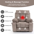 thumbnail image 4 of Oversized Power Lift Recliner Chair with Massage and Heat for Elderly, 180° Big Man Dual Motor Lift Recliner, Large Electric Recliner Chair with 2 Cup Holders,Side Pocket,Single Rocker Sofa 400lbs, 4 of 9