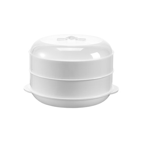 

XHAO Microwave Steamer Heat-resistant Non-stick Ergonomic Handle Food Grade Vegetable Food Steamer Kitchenware Supplies