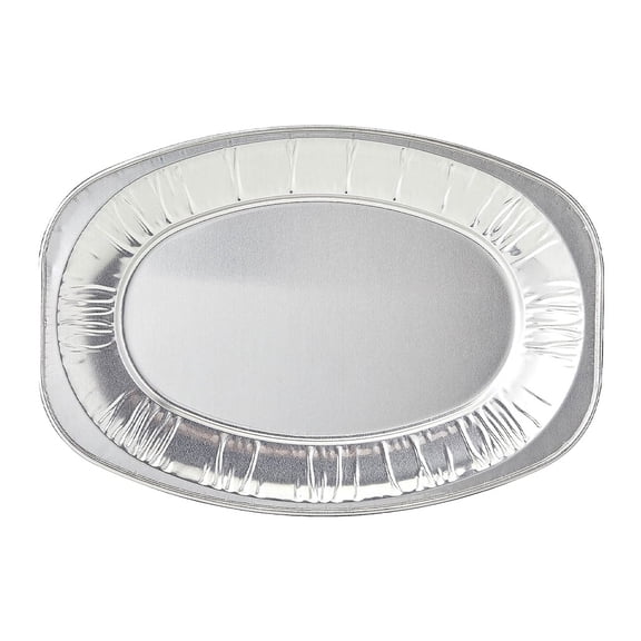 Yuarrent Bandejas para hornear de papel de aluminio no tóxicas y a prueba de humedad, 10 piezas, para Buffets, sartenes desechables para Mostrada plata Pequeño 30
