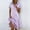 Purple, variant on QUNYINEY A Line Casual Dresses for Women Short Sleeve Midi Summer Plaid Shirt Dress Flowy Vacation Collared Loose Fit Dresses